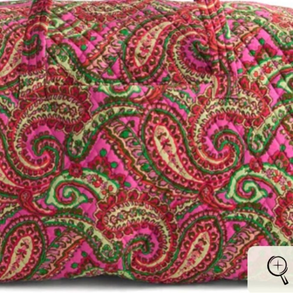 Vera Bradley XL Travel Duffel Bag in Capri Pink NWT - Picture 3 of 7